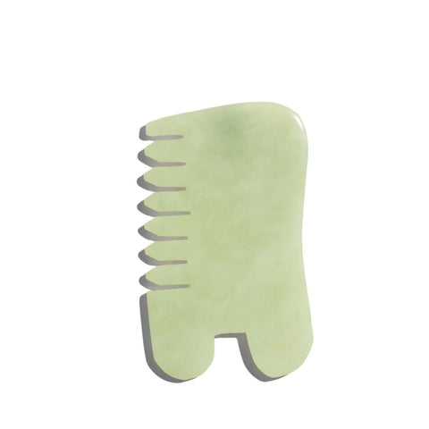 Earth Harbor | Island Jade Gemstone Gua Sha + Massaging Comb - NaturelleShop.se